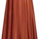 RIHOAS Long Skirts for Women High-Waisted A-Line Skirt Acetate Flowy Pleated for Elegant Office Work Spring Fall, Size L