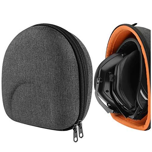Geekria Shield Headphone Case Compatible with V-Moda Crossfade 3, Crossfade 2, Crossfade XS, Replacement Hard Shell Travel Carrying Bag with Cable Storage (Dark Grey)