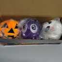 ZOOJOY 3 Pcs Halloween Toys Plush Bouncy Balls for Toddlers and Kids, 3-Inch Spooky Sensory Toys with High Bounce, Soft Game Balls Gift for Boys & Girls for 6 Months+, Indoor & Outdoor Play