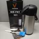 Coffee Carafe for Keeping Hot - 102oz/3L Airpot Coffee Dispenser with Pump - Insulated Stainless Steel Hot Beverage Dispenser for Parties - Thermal Carafe for Hot Drinks Water Tea Chocolate