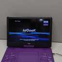 ieGeek 15.9" Portable DVD Player with 14.1" Swivel Screen, HDMI Input, 6-Hour Rechargeable Battery, Region Free, USB/SD Playback, Ideal Gift for Seniors, Kids and Travel, Purple