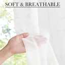 NICETOWN 2 Panels Bathroom Door Curtains for Windows, Privacy Added Light Filtering French Sheer Shade for Living Room Bedroom, Door Blinds for Narrow Window, Ivory White, 26" W x 72" L