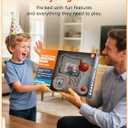 BATURU Over The Door Basketball Hoop for Kids  Indoor Basketball Toy with LED Scoreboard, Lights & Sound, Easy to Hang  Fun Gifts for Boys Ages 610 (Red)