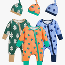 Renotemy Newborn Baby Boy Girl Clothes Unisex Jumpsuits Coming Home Outfit Gifts 2 Way Zipper Romper for Boy 6-12M
