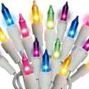 Holiday Pride Easter String Lights - 100 Count Mini Easter Lights String on White Wire (24 Ft) - Indoor/Outdoor Use - UL Listed - Static & Blinking Modes - Connectable