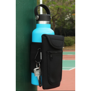 Magnetic Gym Water Bottle Bag Holder, Built-in Magnet for Easy Attachment to Metal Surface, Magnetic Bottle Sleeve Pouch for Cell Phones, Key, Cards, Headphones
(Black,Classic)
