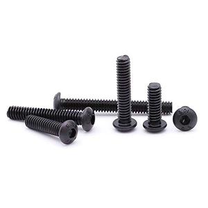 M6 x 60mm (15 pcs) Button Head Socket Cap Screws Bolts, Grade 10.9 Alloy Steel, Black Oxide Finish, Full Machine Thread