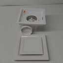 FEITON Bathroom Exhaust Fan with Light, Ceiling Mount, 110 CFM 1.0 Sones 4 Inch Duct, Quiet Square Bath Fan Light Combo, Shower Exhaust Fan with Light