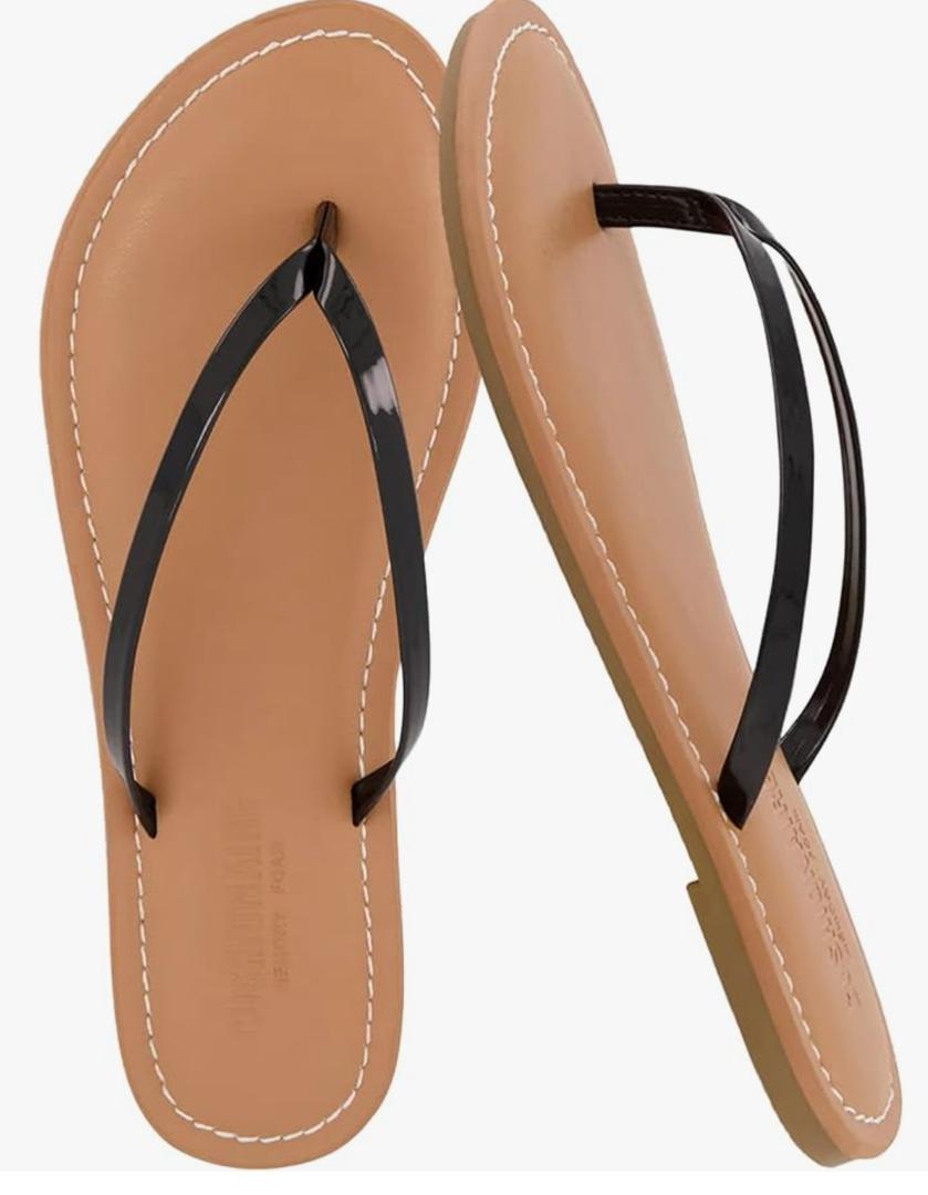 CUSHIONAIRE Cora Flip Flops for Women | Vacation Beach Essentials | Casual Women Footwear Sandals with Wide Widths  9.5