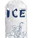 100 Pack Plastic Ice Bags 8 lb, Heavy-Duty Ice Bags 19 x 11 inch with Drawstring(2 Mils Thickness)