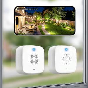Rraycom 4MP 2.5K Wireless Window Camera 2Pack,6S Pre-Roll, Dual-Band 5G/2.4GHz WiFi Indoor Cameras for Home Security, Anti-Glare Color Night Vision, AI Human&Motion Detection,Magnetic No Drill Setup