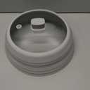 Microwave Splatter Cover Glass Cover Guard Lid with Collapsible Silicone for Food Pot Plate Cover 9.8 inch Light Grey