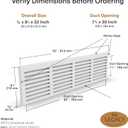 Return Air Grill 30x6 Duct Opening (3/4 x 32'' x 8 1/2" Overall Size), Noise Free-high Airflow Vent Cover, Wide & Angled/Slots, Made from 3/4 Thick MDF, Sanded & Primed, Ready to Paint