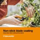 Fiskars 6" Pruning Scissors for Flowers, Buds, Weeds and Small Plants, Garden Snips with Resin Resistant Nonstick Stainless Steel Blades, Gardening Trimmers with Comfortable Handle