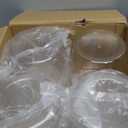 mwellewm 4 Pcs Candy Jars With Lids&Spoons 1/2 Gallon Clear Plastic Cookie Container Large Airtight Apothecary Storage Organization Hard Snack Buffet Canister for Wedding Home Kitchen Bar Decoration