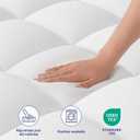 ELEMUSE Cal King Mattress Topper for Back Pain, Extra Thick Mattress Pad Cover, Plush Soft Pillowtop with Elastic Deep Pocket, Overfilled Down Alternative Filling, California King