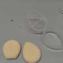 Blue Denim Makeup Sponges,Super Soft Blenders for Liquid Foundation, Dual Design (Egg + Flat Edge), Natural Skin-Like Finish, Makeup Puffs for Blending,Travel Friendly,2pcs for Halloween Themed