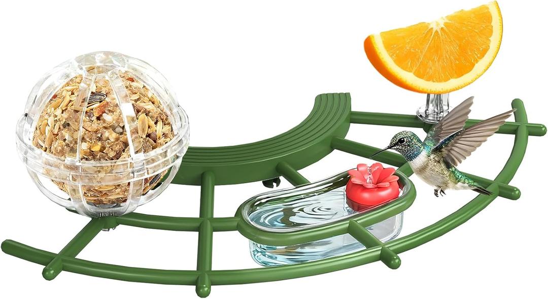 Smart Bird Feeder Perch Replacement, Green Wider Birds Perch Kits to DlY Add-ons, Fit for A20S and Tri-Arc Slot Bird Feeder