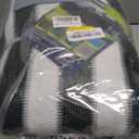 650FT Fence Privacy Screen, Outdoor Shade Cover Privacy Panels, Windproof Fence Covering Privacy for Porch, Backyard, Deck, Patio - Green and White Stripes