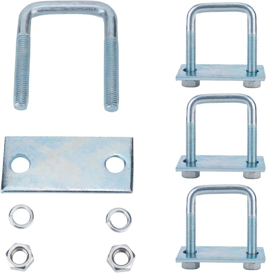 4 Pcs Leaf Spring Clamp Kit, Fits Up To 2.5 Inch Wide Leaf Springs, Locks Springs Together for Stabilizing, Better Axle Torque Control.