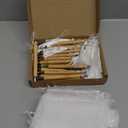 Spakon 25 Sets Baptism Favors for Guests the First Communion Bamboo Pens Cross Bookmark with Tassels Organza Bags for First Communion Party Favors Christian Gift