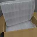 New brothread Pack of 2 Double-Sided Sewing Organizers, Thread Storage Boxes with 2x46 Grids, Clear Organizer Boxes for Embroidery Sewing Thread, Embroidery Floss, Needle, Beads, Small Crafts,Toy Cars (2x46 (Dividers Fixed))