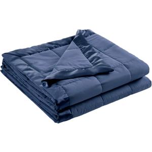 Madison Park Windom Down Alternative Blanket, Premium 3M Scotchgard Moisture Wicking Treatment, Lightweight and Soft Bed Cover For All Season, Satin Trim, Navy King