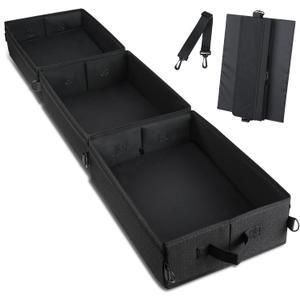 Lukeline Under Seat Storage Truck Tool Box Organizer for Truck Seat Storage Ford F150 F250 F350, 3 Compartment Collapsible Portable Truck UnderSeat Storage Organizer Box