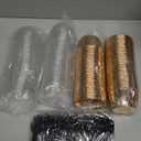 Foil Cupcake Liners with Lids 100Pack,Free-Air 3.5Oz Mini Muffin Liners Cupcake Baking Cups,Disposable Muffin Tins Cupcake Wrappers for Wedding Birthday Party, with Spoons-Champagne