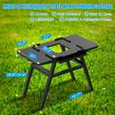 Grill Stand for Ninja Woodfire Outdoor Grills, Portable Adjustable Grill Cart Table for Ninja XSKUNSTAND OG700 OG800 OG900 OO101 Series & Stand for MO201 Artisan Pizza Oven Accessories with Shelves