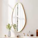 Irregular Wall Mirror Asymmetrical Mirror for Wall 23.6"x39" Gold Framed Wall Mirror for Living Room Bathroom Entryway Bedroom