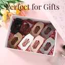 8 Pack Flat Hair Clips for Women Glossy Neutral No-Slip Flat Claw Clips for Thick & Thin Hair, Large Strong Hold Square Rectangle Hair Accessories for Work & Stylish Fall Outfits