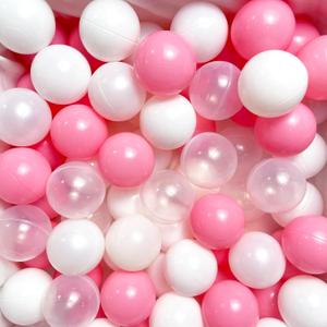 170 Pink Ball Pit Balls for Kids- Crushproof Plastic Ball Pit Balls for Toddlers and Kids Playtime - Safe Indoor/Outdoor Play Supplies - 2.2 Inch - Multicolored/Pastel/Assorted