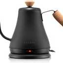 Bodum 27oz Bistro Gooseneck Electric Water Kettle, Pour Over Coffee & Tea, Stainless Steel, Matte Black (0.8 Quarts)