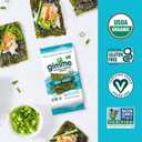 Gimme Seaweed Organic Premium Roasted Seaweed Snacks, Sea Salt, 20 Count, Keto, Vegan, Gluten-Free, Great Source of Omega3s and Iodine, Healthy On-The-Go Snack for Kids and Adults