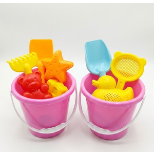 Sand Toy Bucket Pink 2 basket