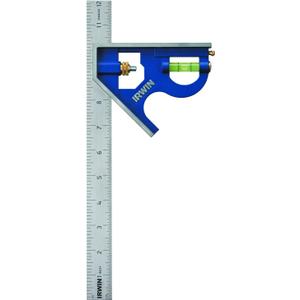 IRWIN Combination Square, 12, 45-90 Degree Marking, Stainless Steel (1794469)
