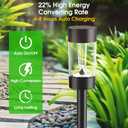 Eyrosa Solar Lights Outdoor, 12 Pack Waterproof Solar Landscape Lighting for Pathway Garden Yard Path Walkway Driveway Lawn Patio Outside Decor, Cool White