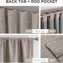 Joydeco Blackout Curtains for Bedroom - 108 Inch Linen Drapes 2 Panels Set, Thermal Insulated Room Darkening Curtains, Linen Textured for Living Room, Rod Pocket & Back Tabs