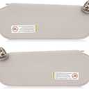 Left & Right Sun Visor for 1999-2014 Chevy Express & GMC Savana 1500, 1999-2019 Express & Savana 2500 3500, Driver & Passenger Side Cream-Grey Sunvisor Replacement 84054688 84054695