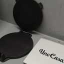 Uno Casa 10 Inch Cast Iron Tortilla Press & Comal Pan Bundle - Non-Stick, Heat-Resistant, Family Size, Gas Stovetop Compatible