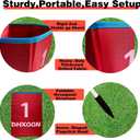 Backyard Golf Game with 2 Clubs, Portable 9 Hole Golf Course, Outdoor Yard Golf Chipping Game for Family and Adults, Beach, Park, Lawn, Field Day Reunion Party Games (Red)