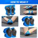 Wemfg Kids Protective Gear Set Knee Pads for Kids 3-14 Years Toddler Knee and Elbow Pads with Wrist Guards 3 in 1 for Skating Cycling Bike Rollerblading Scooter