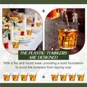 Tioncy 50 Pcs Acrylic Drinking Glasses 3 oz Small Whiskey Glass Clear Shot Glasses Bulk Unbreakable Stackable Mixed Drinkware Mini Beer Mug for Drinking Bars Wine Vodka