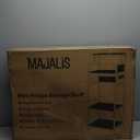 Mini Fridge Stand Microwave Combo Cabinet Station With Small Refrigerator Insert Storage Space, Shelf Organizer Unit For Dorm Room Coffee Bar To Sit, Big Table With Power Outlet To Go Over Fridge