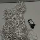 Nielfoi Icicle lights Outdoor - 33ft Christmas Lights with 400LED 75 Drops 8 Modes, Plug in Curtain String Lights Waterproof for Holiday Wedding Party Home Garden Bedroom Indoor Decoration, Warm White