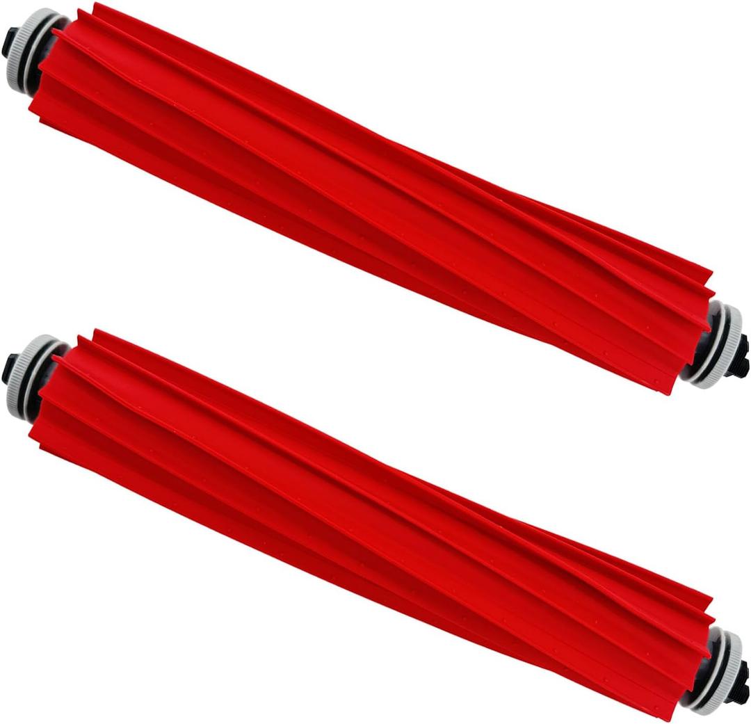 2 Pack Rubber Roller Brushes Replacement for Roborock QV 35A/35S, Q7,Q7+,Q7 Max,Q7 Max+ S7, S7+, S7 MaxV, S7 MaxV Plus, S7 MaxV Ultra, T7S, T7SPlus, Q Revo, Qrevo MaxV, Qrevo S Robot Vacuum