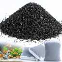 MAQIHAN 0.9 LB Activated Charcoal Pellets - Activated Carbon Aquarium Filter Media Charcoal Pellets for Fish Tank Supplies Media Bags for Aquarium Coconut Shell Charcoal (410G, 3 Nylon Bags)