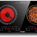 Karinear 4 Burners Electric Cooktop 24 Inch, 220-240v Built-in Electric Ceramic Cooktop with Glass Protection Metal Frame, Expandable Burners, Slider-Touch Control, Multi-function Elecric Stovetop