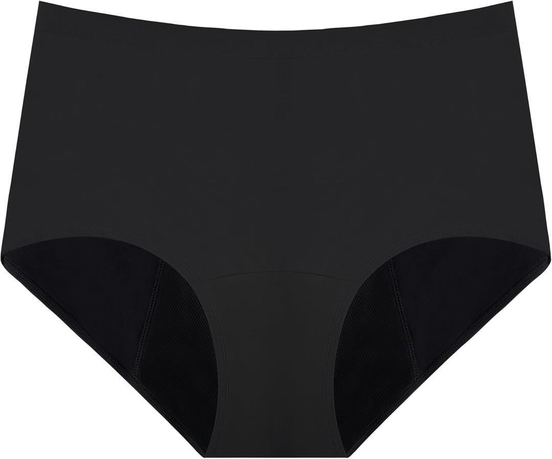 AIRCUTE Super Absorbent Incontinence Underwear for Women Leak Proof Heavy Bladder Leakage Night Briefs 150ML(Black, Medium)